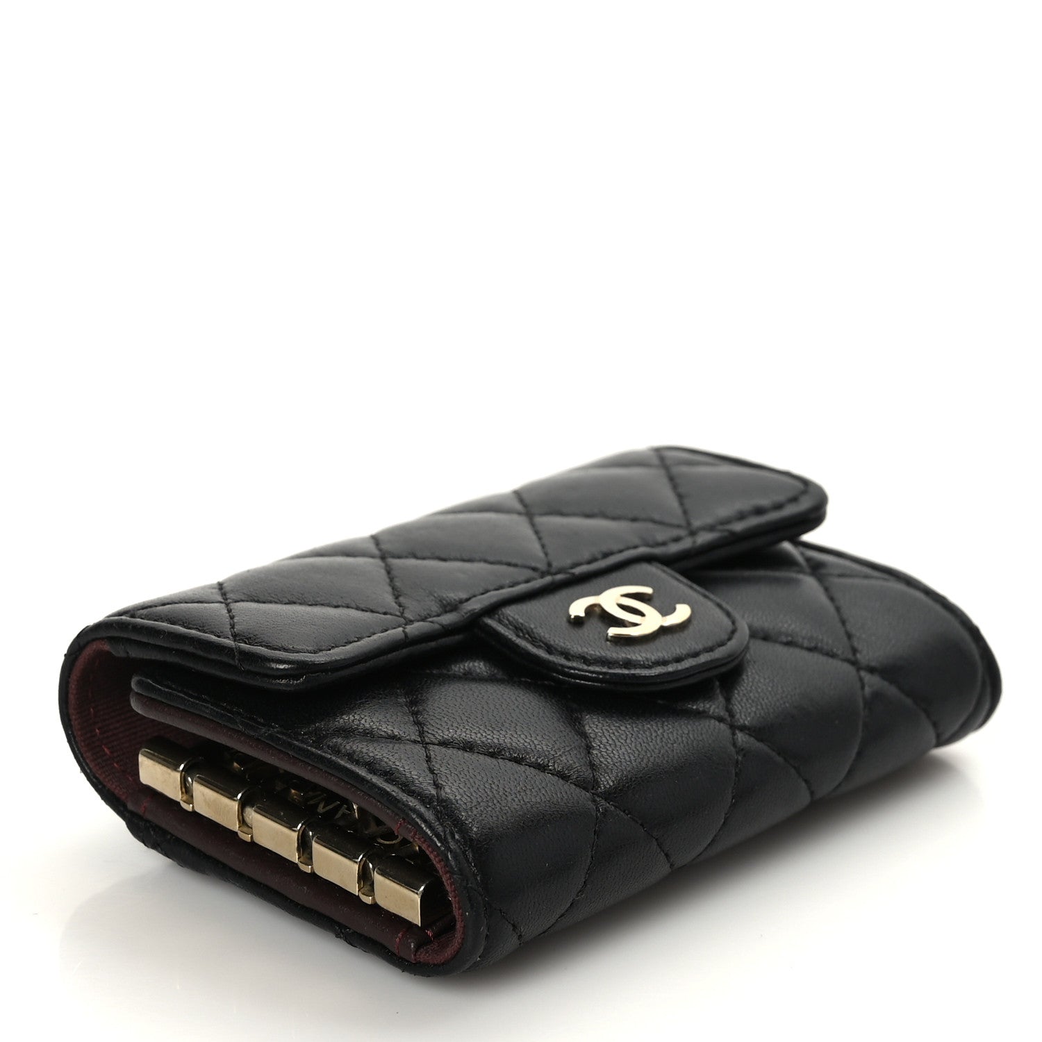 Chanel Lambskin Quilted Classic 4 Key Holder Wallet Black 4 of 8