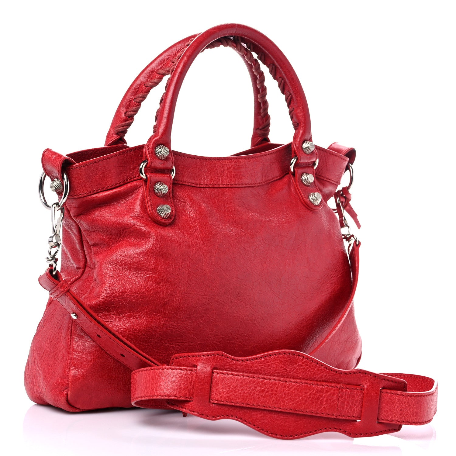 Balenciaga Agneau Giant 12 Silver Hardware Town Coquelicot 3 of 12