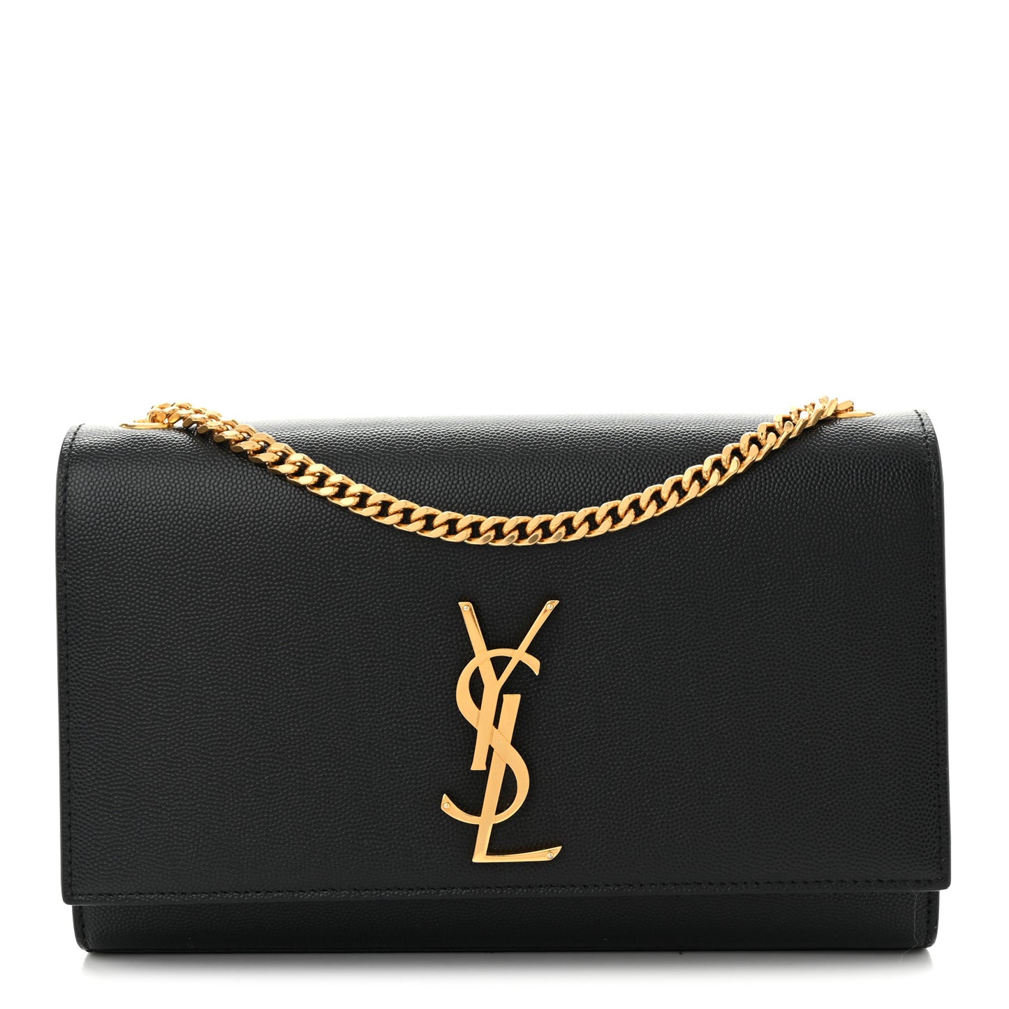 Grain De Poudre Medium Classic Monogram Kate Satchel Black