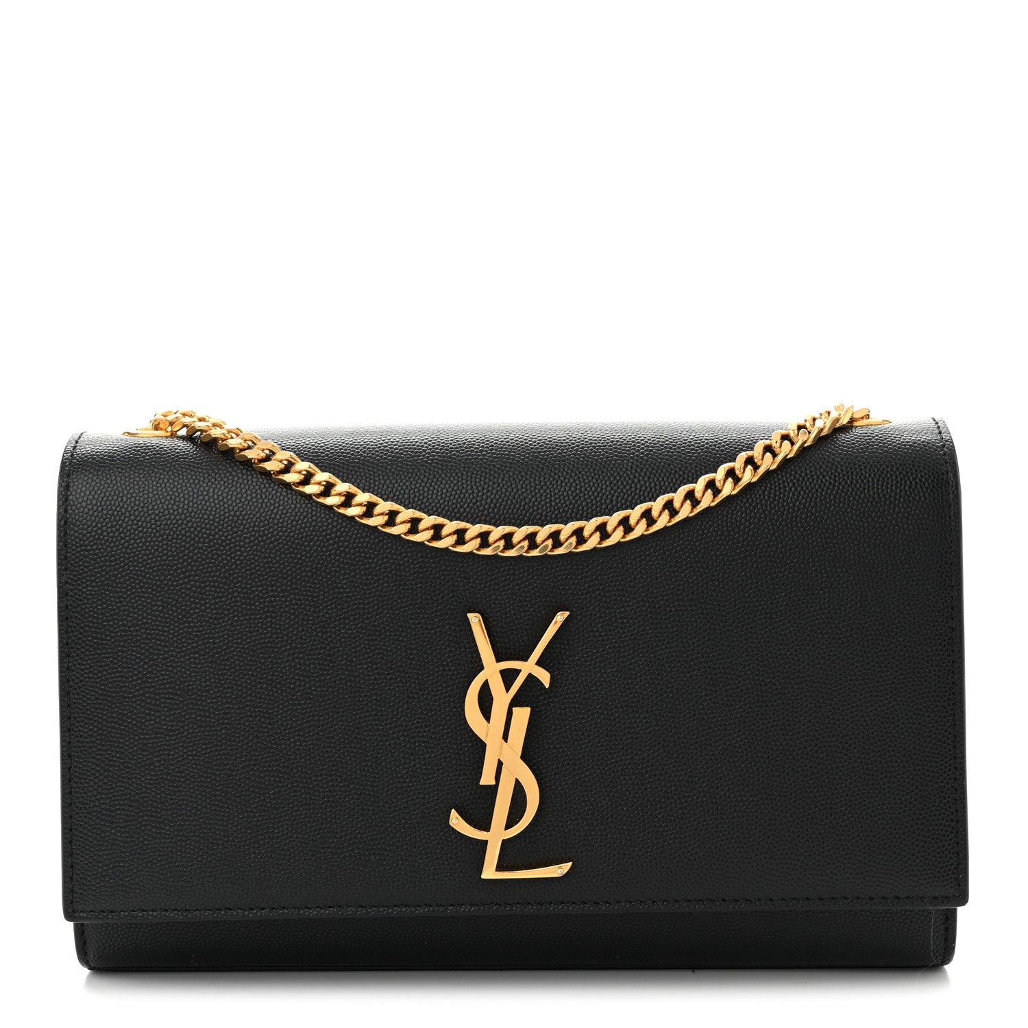 Saint Laurent Grain De Poudre Medium Classic Monogram Kate Satchel Black 1 of 12