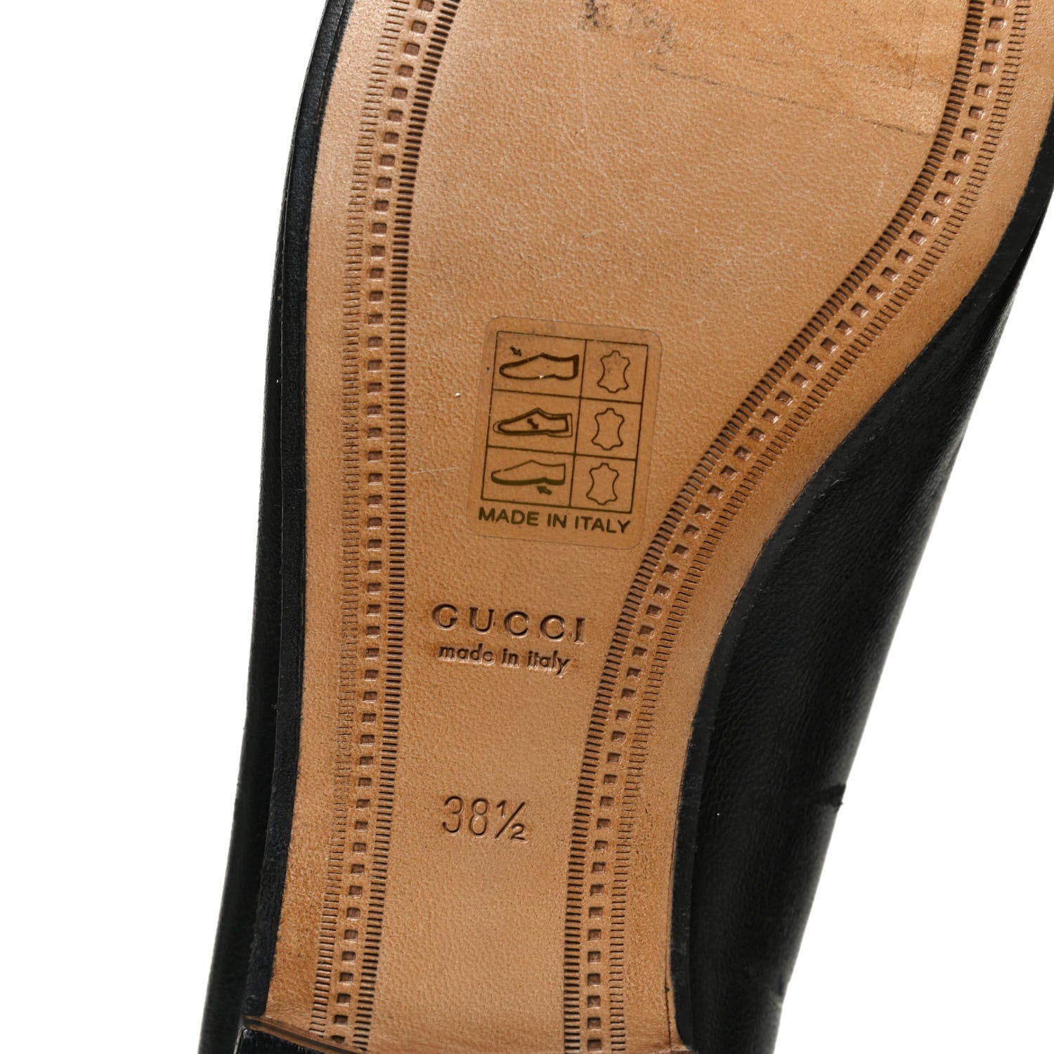 Gucci Lambskin Womens Brixton Horsebit Loafers 38.5 Black 7 of 10