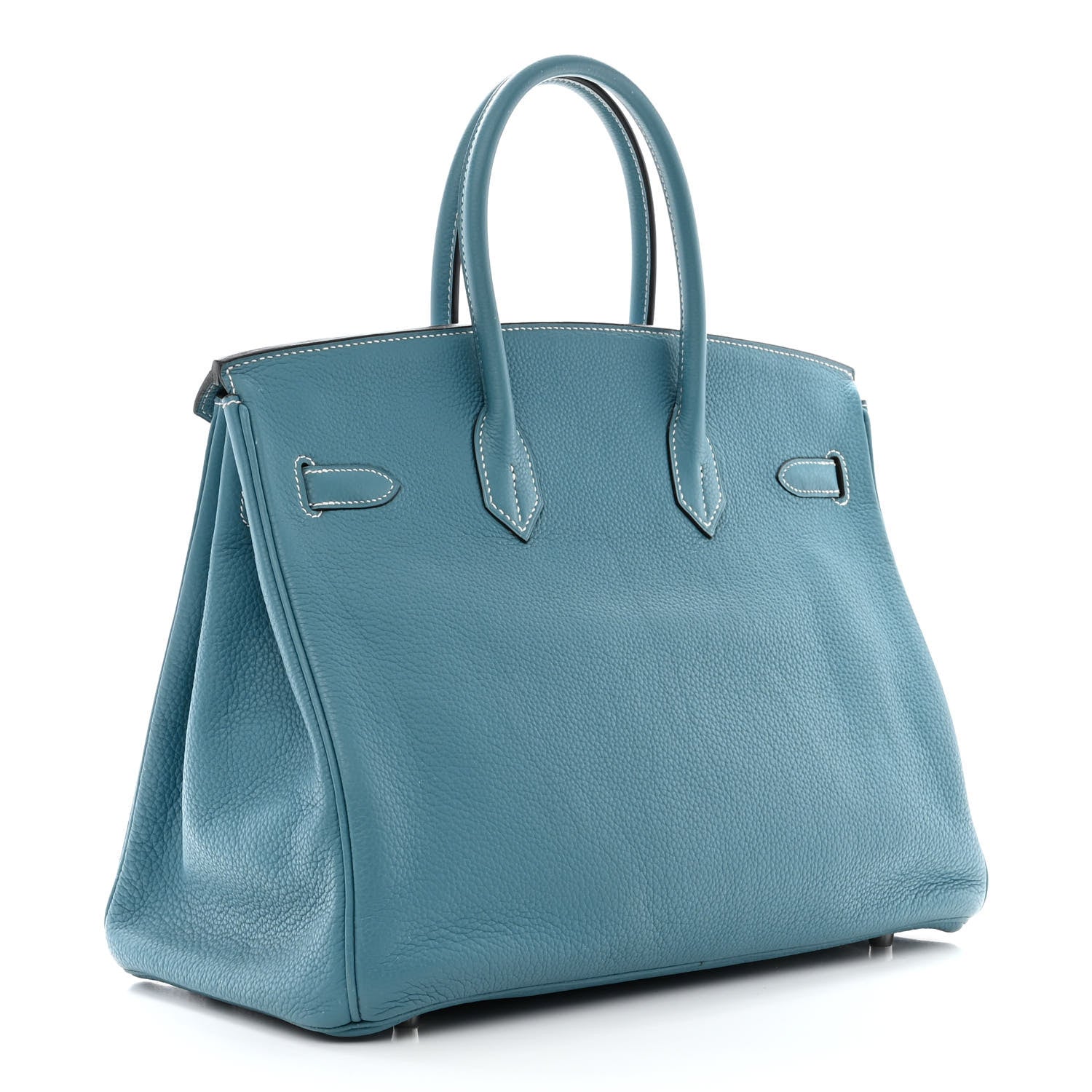 Hermes Taurillon Clemence Birkin 35 Blue Jean 3 of 13