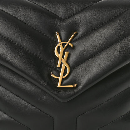 Saint Laurent Calfskin Y Quilted Monogram Small Loulou Chain Satchel Black 8 of 10