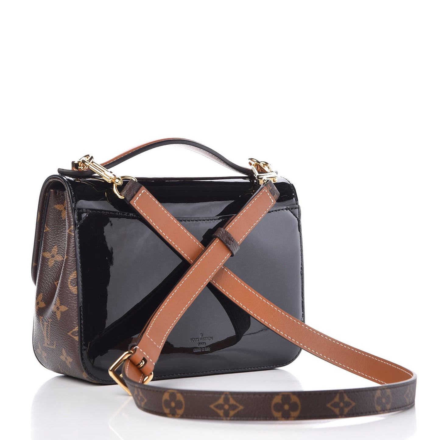 Patent Calfskin Monogram Cherrywood BB Black