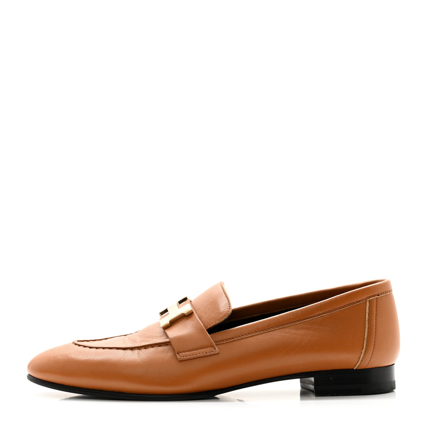 Goatskin Womens Paris Loafers 37.5 Naturel Black
