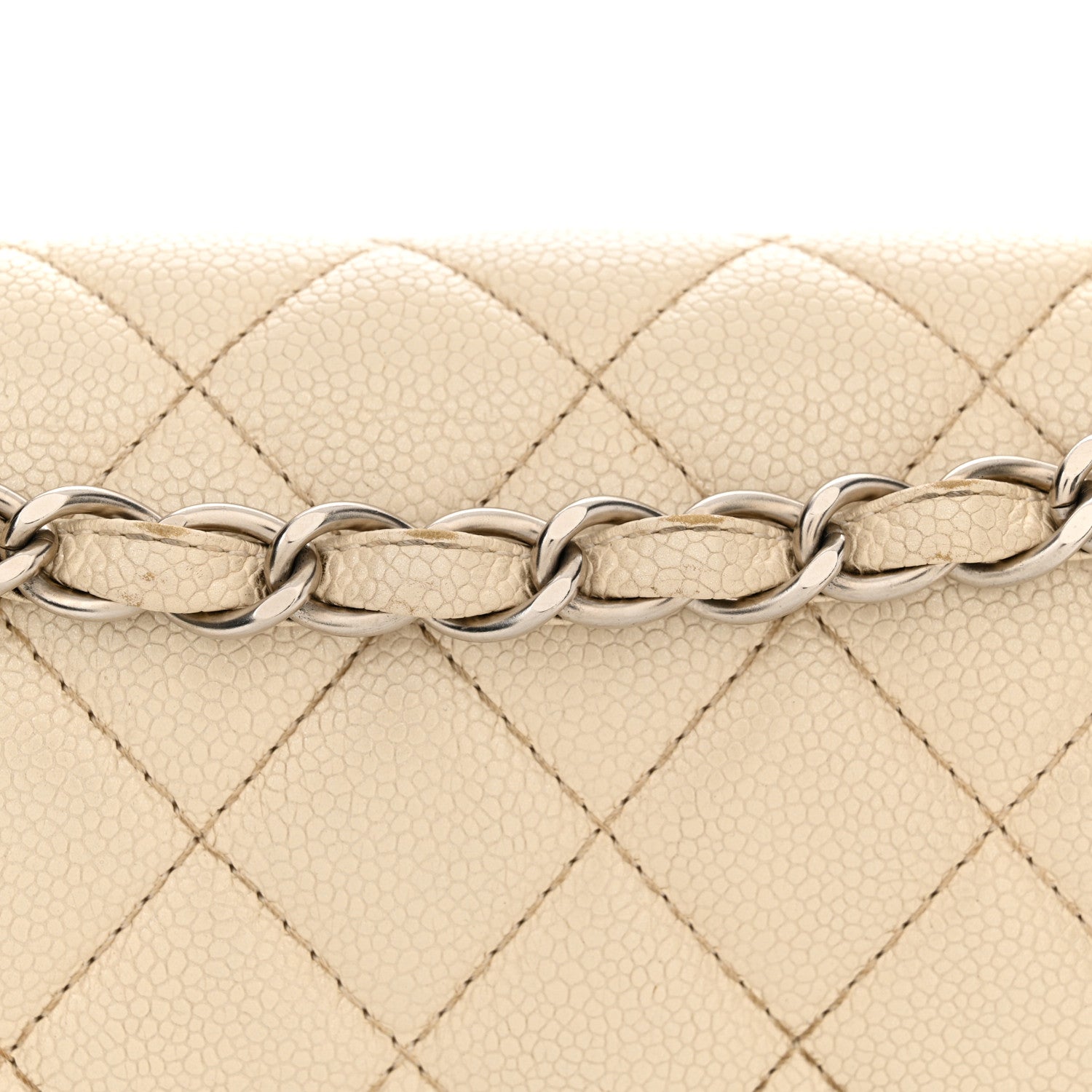 Chanel Iridescent Caviar Quilted Jumbo Double Flap Dark White 14 of 20