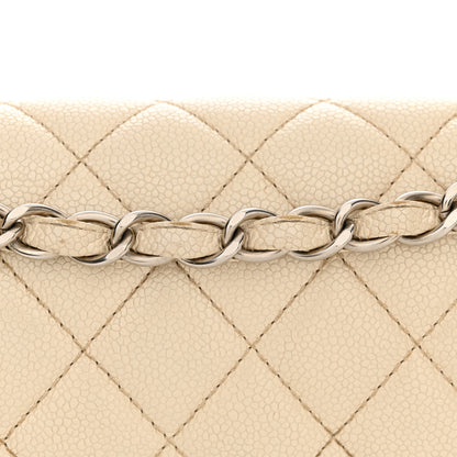 Chanel Iridescent Caviar Quilted Jumbo Double Flap Dark White 14 of 20