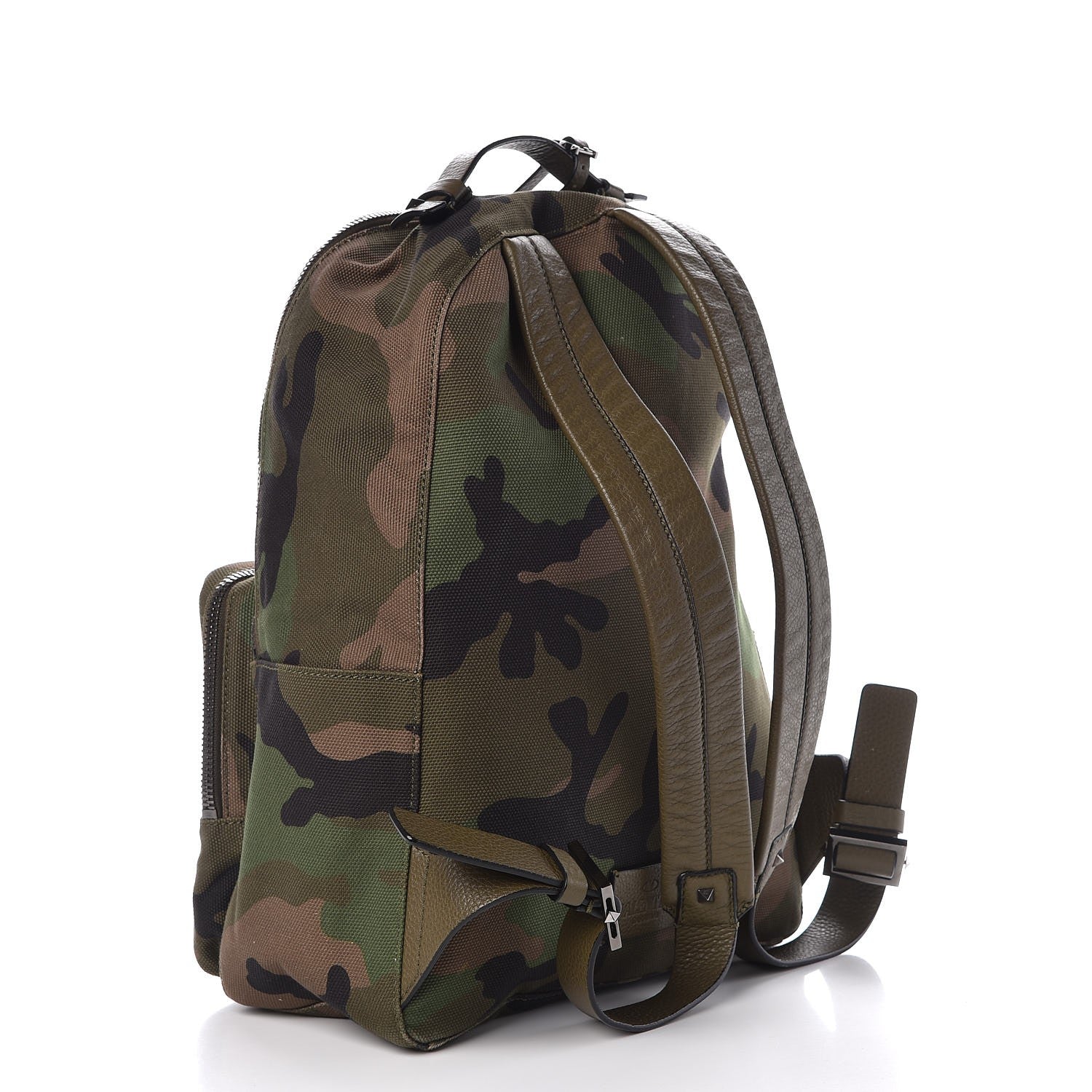 Valentino Garavani Canvas Butterfly Backpack Camo Green 3 of 8