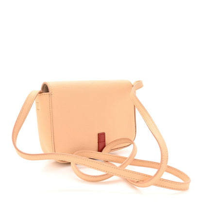 Celine Grained Shiny Calfskin Strap Clutch Light Taupe Red 3 of 10