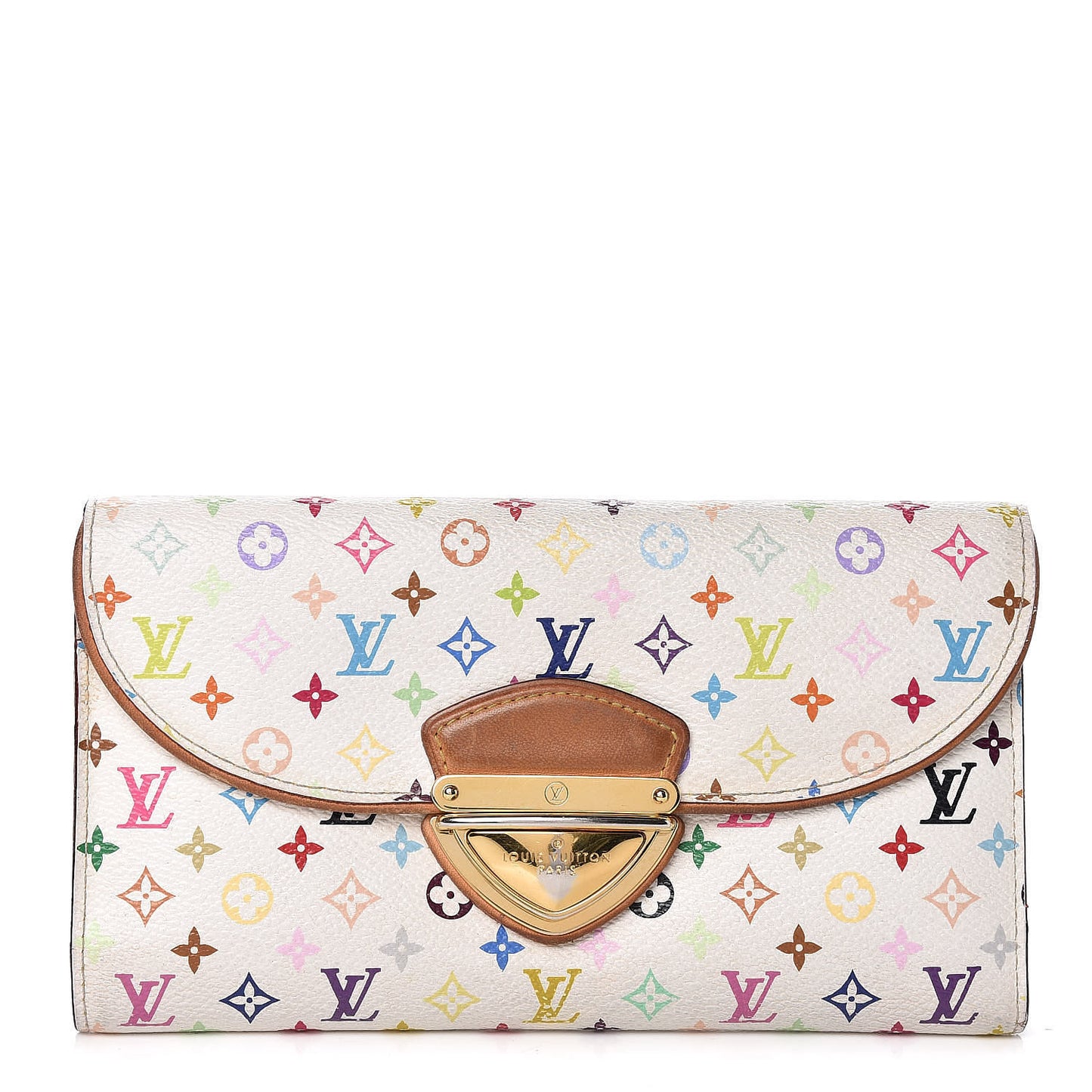 Monogram Multicolor Eugenie Wallet White