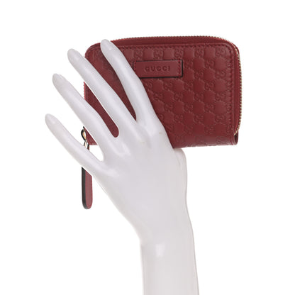 Gucci Microguccissima Zip Around Card Case Red 2 of 7