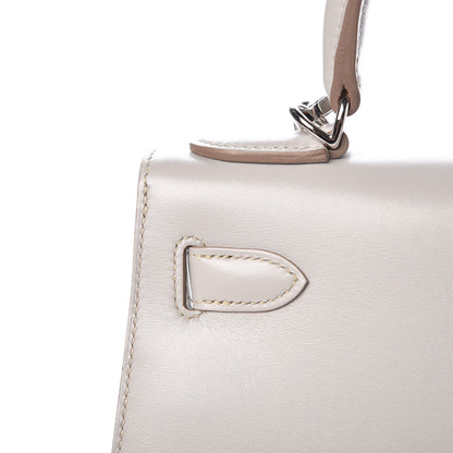Hermes Tadelakt Kelly Sellier Guilloche 28 Gris Perle 9 of 36