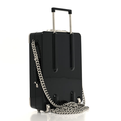 Chanel Plexiglass Patent Evening In The Air Mini Trolley Minaudiere Clutch Black Gold 4 of 13