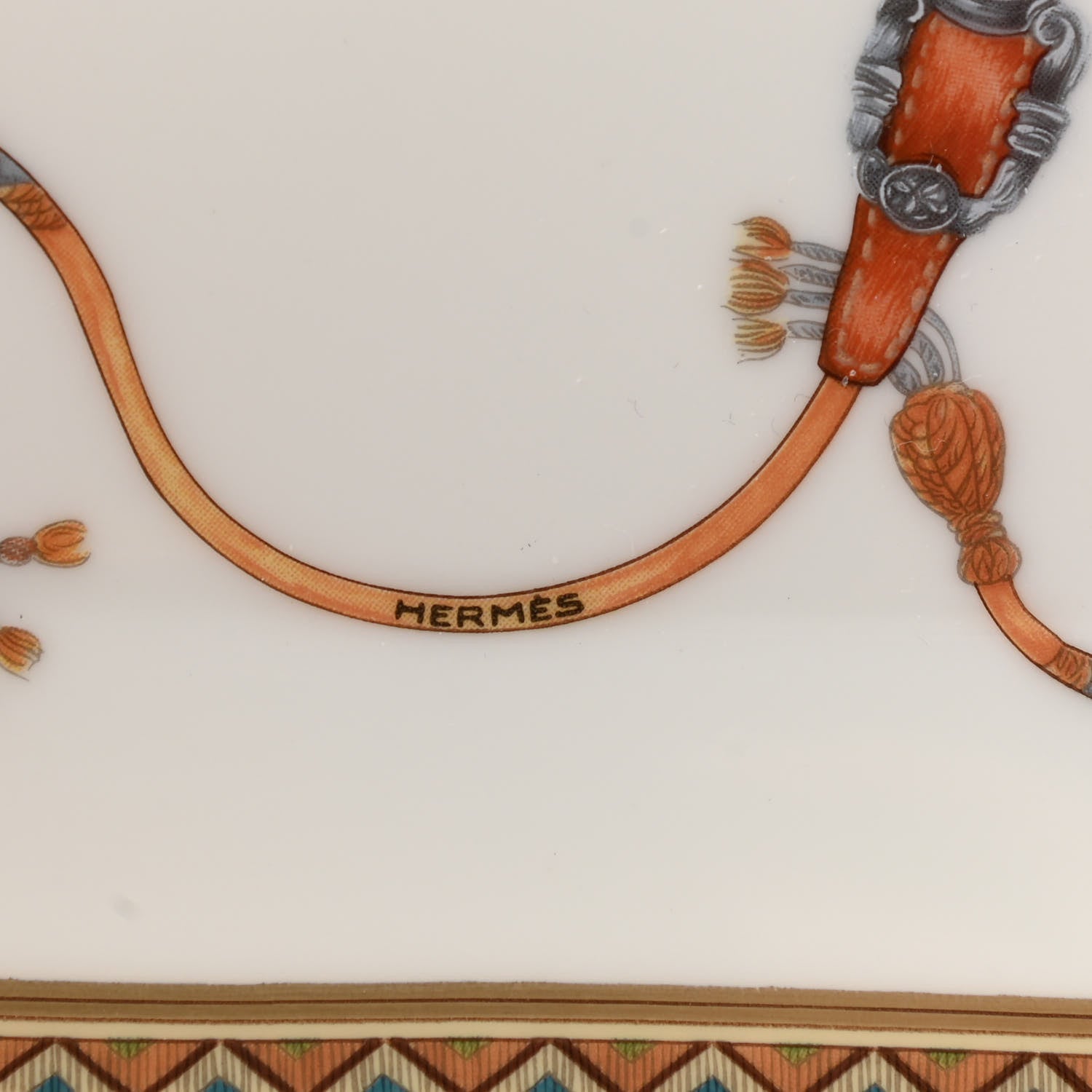 Hermes Porcelain Cheval d’Orient Square Plate 5 of 6