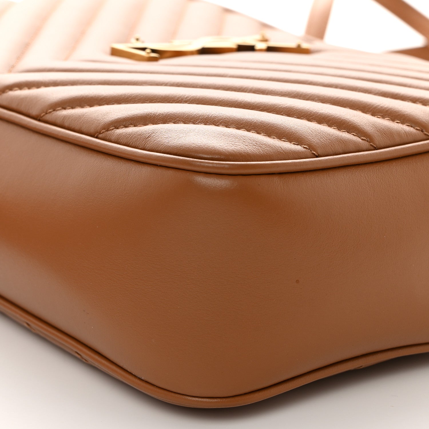 Saint Laurent Calfskin Matelasse Monogram Lou Camera Bag Cinnamon 10 of 10