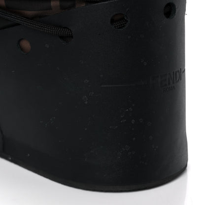 Fendi Nylon Rubber FF Moon Boots 39 Tobacco Black 11 of 13