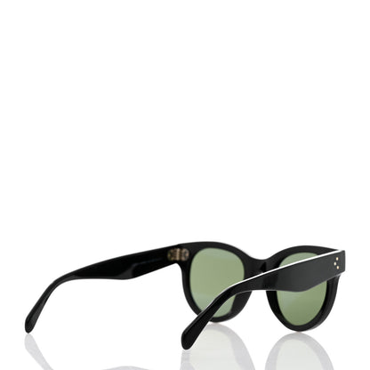 Celine Acetate Studded Mineral Round Sunglasses CL40031N Black 4 of 7