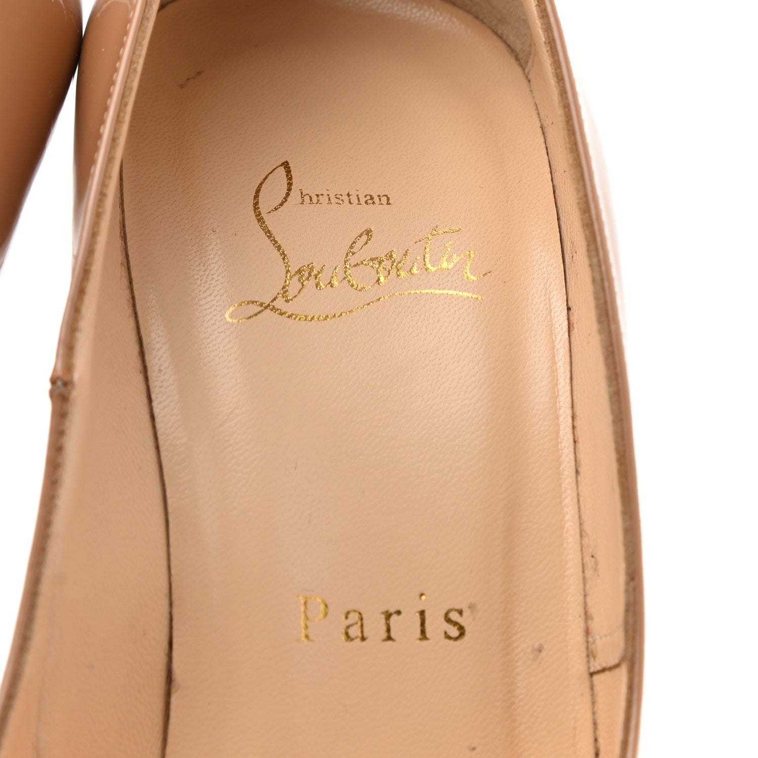 Christian Louboutin Patent Bianca 140 Pumps 37 Nude 7 of 12