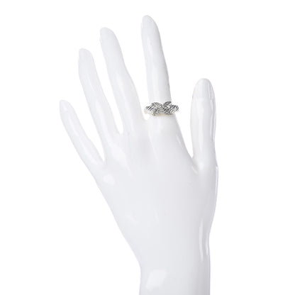 David Yurman Sterling Silver 18K Yellow Gold Diamond X Ring 54 7 2 of 5