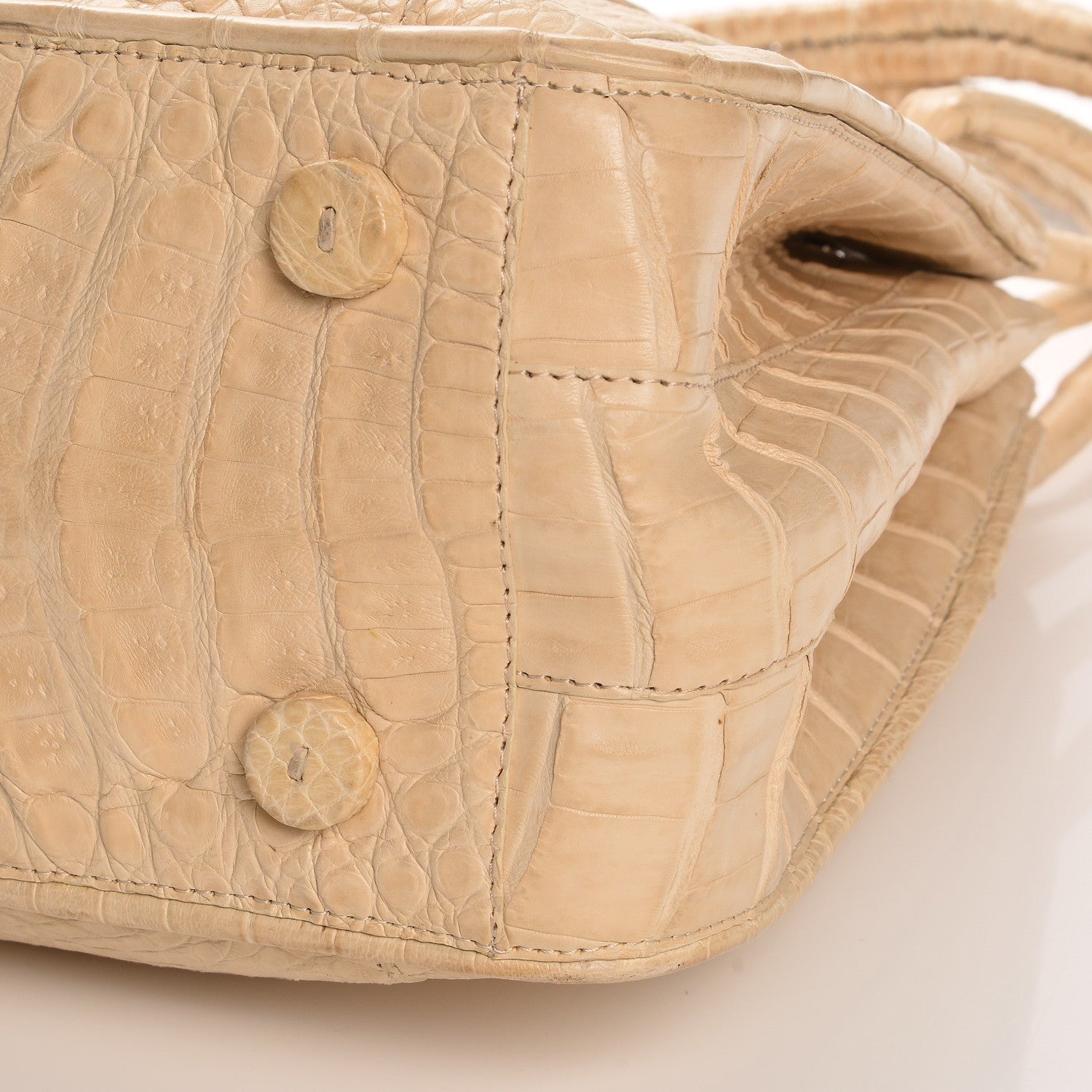 Nancy Gonzalez Crocodile Tote Beige 6 of 9