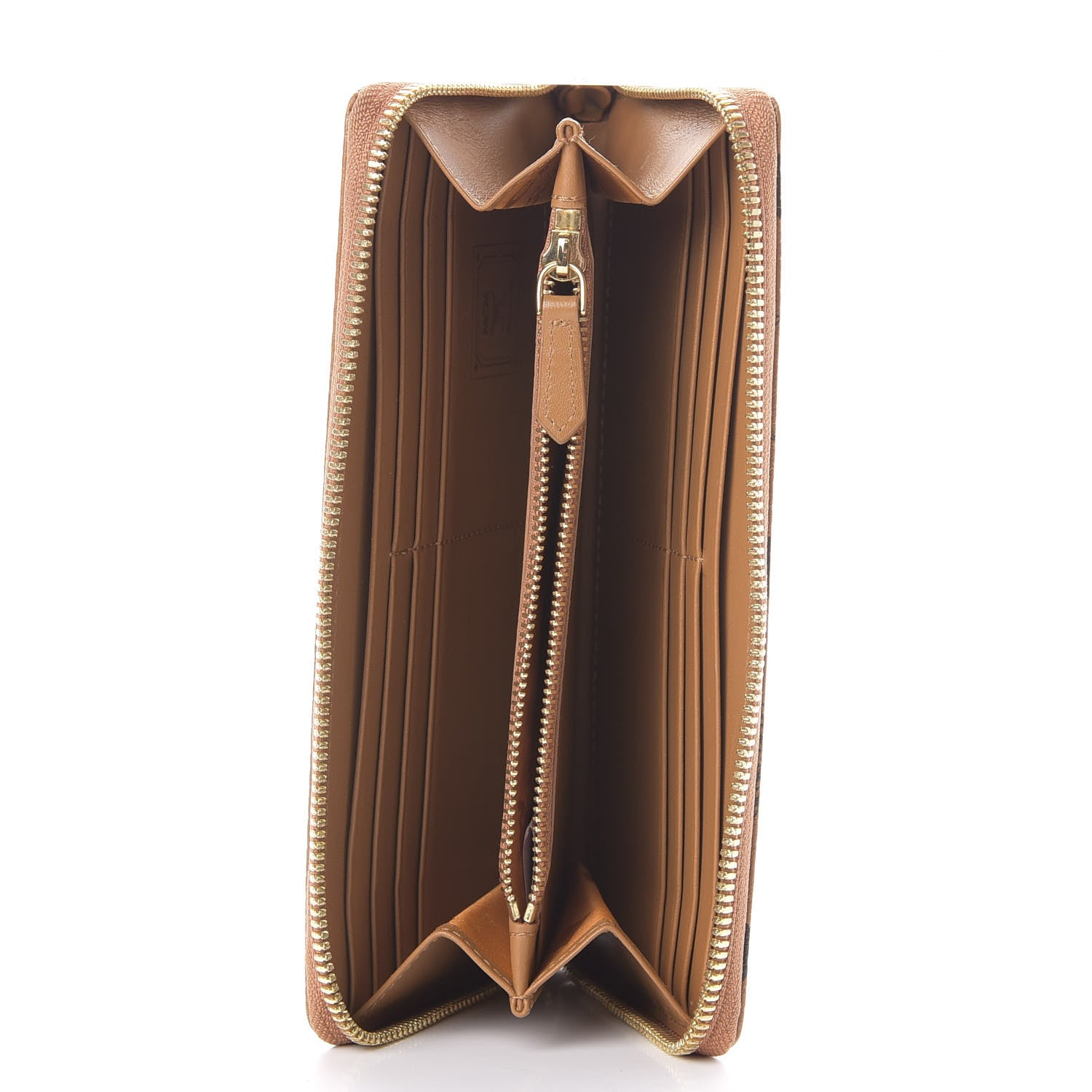 MCM Visetos Large Zip Around Wallet Cognac 5 of 6