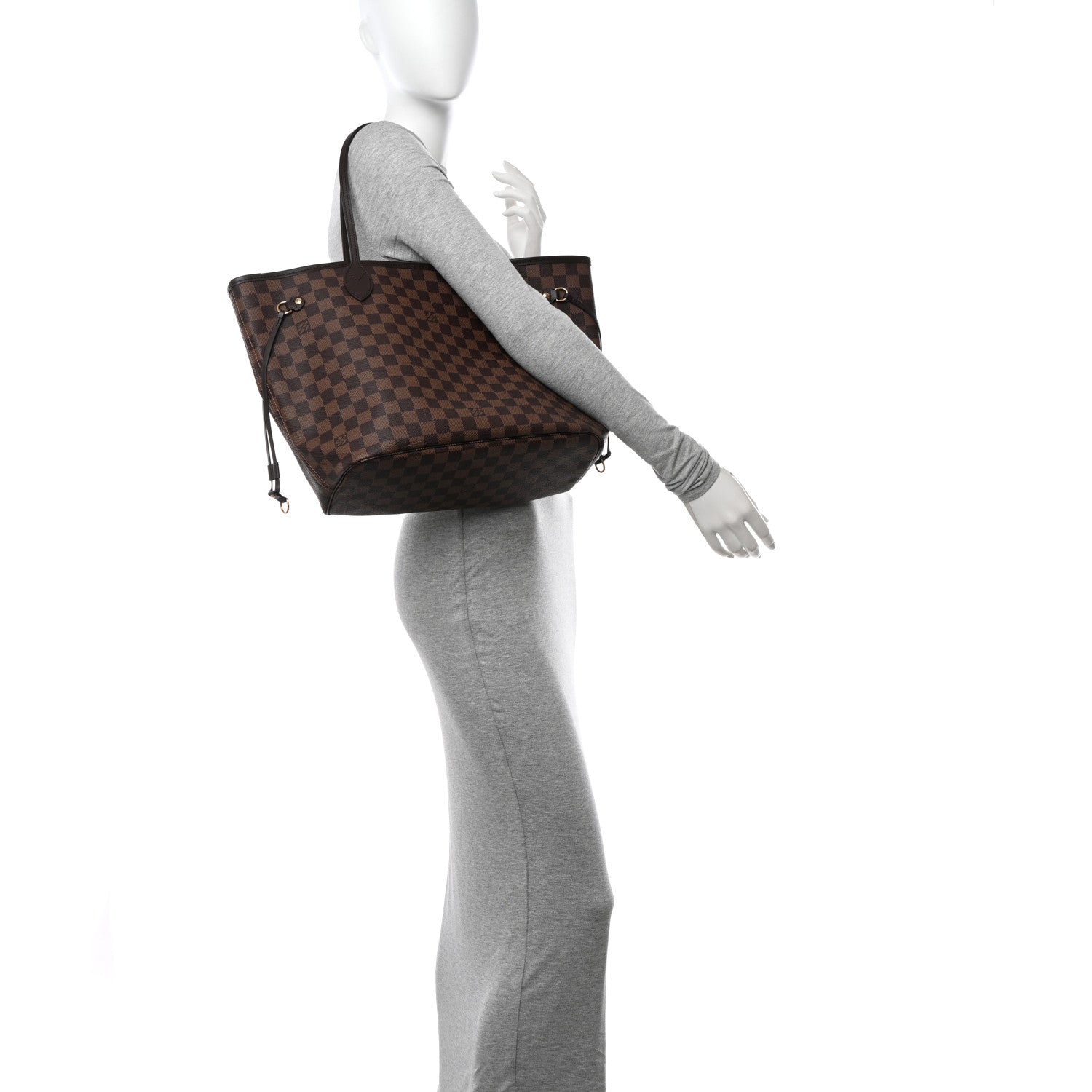 Louis Vuitton Damier Ebene Neo Neverfull MM Rose Ballerine 2 of 9