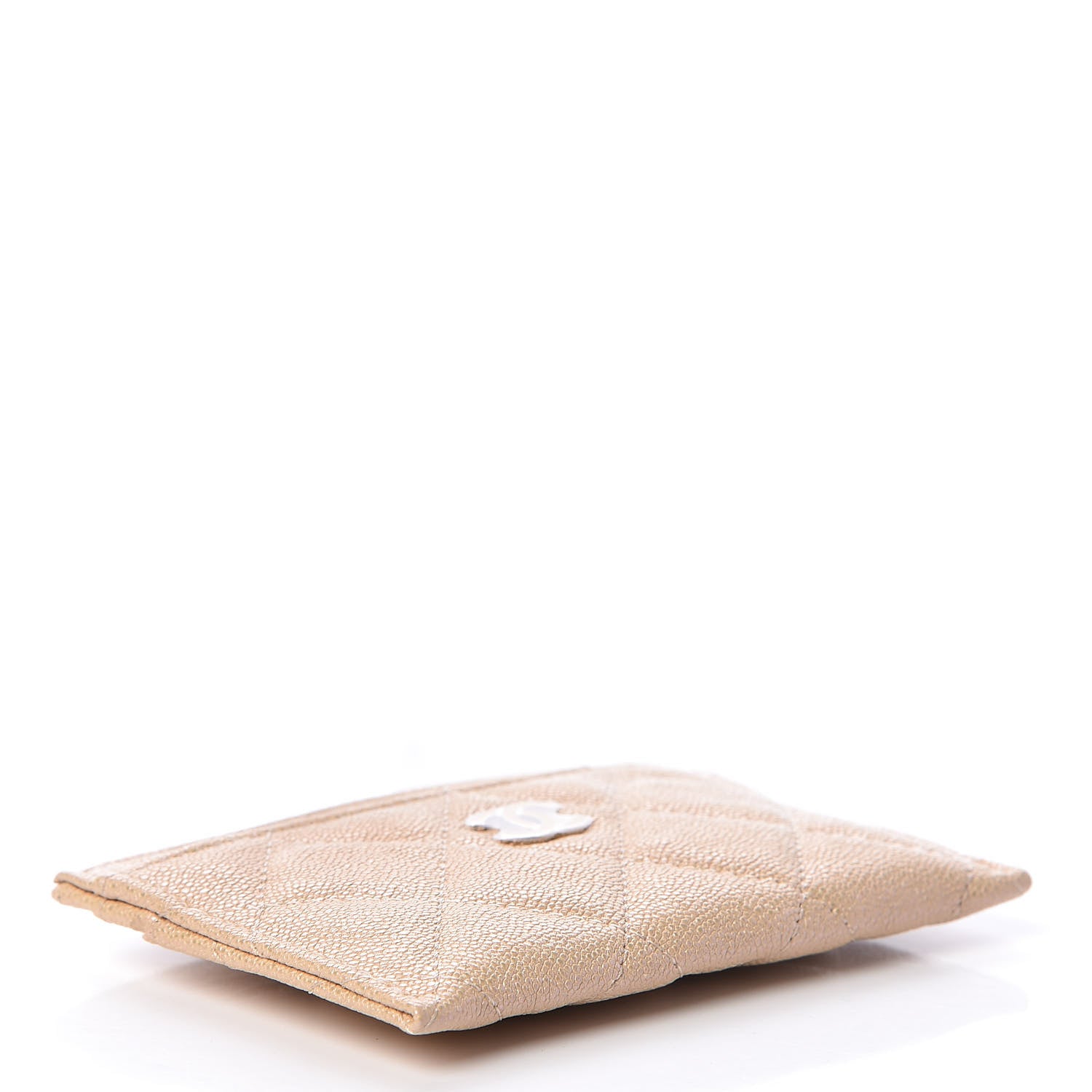 Chanel Iridescent Caviar Quilted Card Holder Beige 4 of 8
