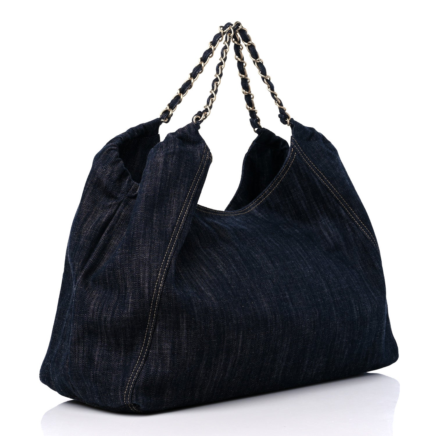 Chanel Denim XL Coco Cabas Tote Dark Blue 4 of 11