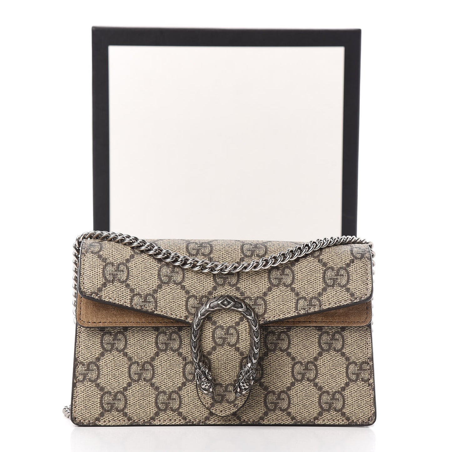 GG Supreme Monogram Super Mini Dionysus Shoulder Bag Taupe