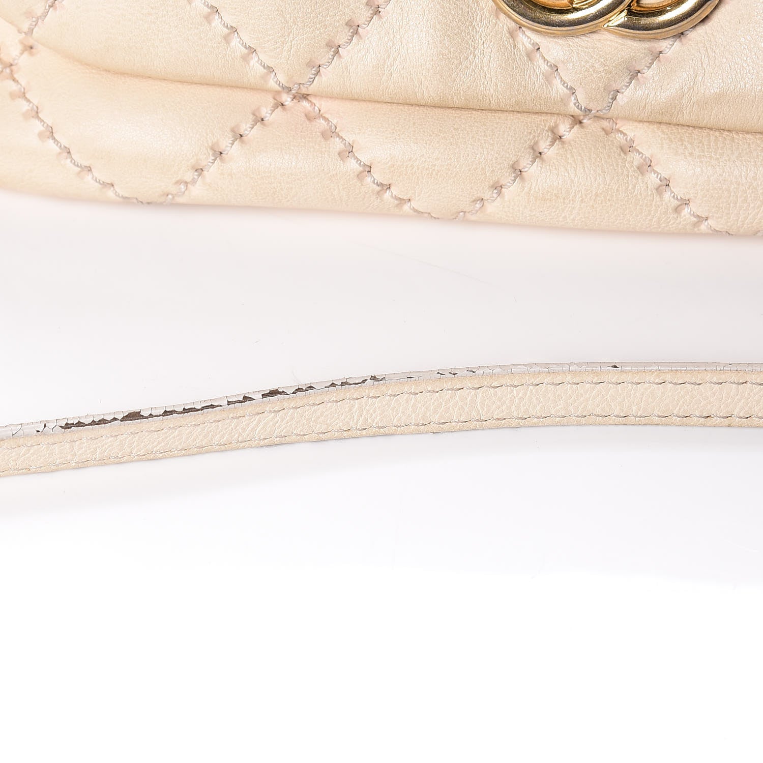 Chanel Calfskin Quilted Retro Chain Flap Beige 9 of 27