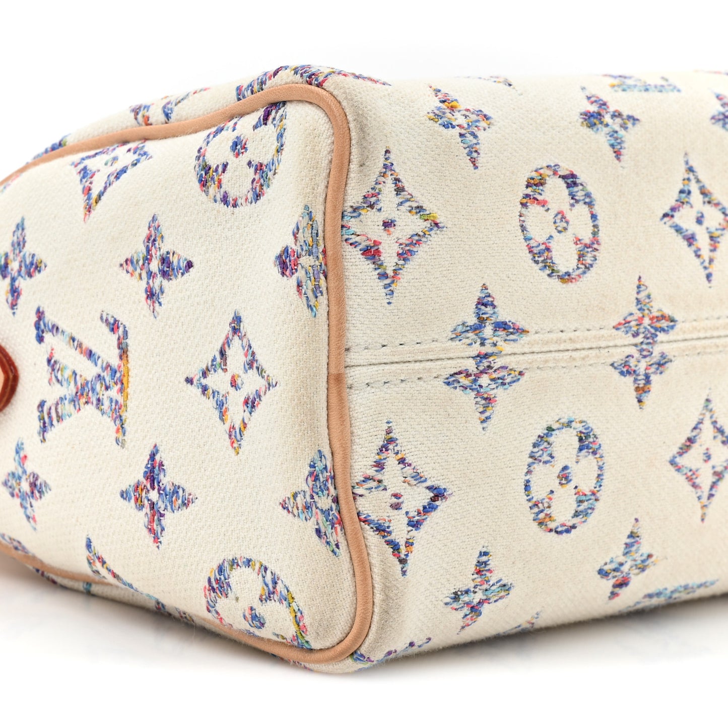 Monogram Jacquard Fabric Speedy Bandouliere 20 Multicolor Beige