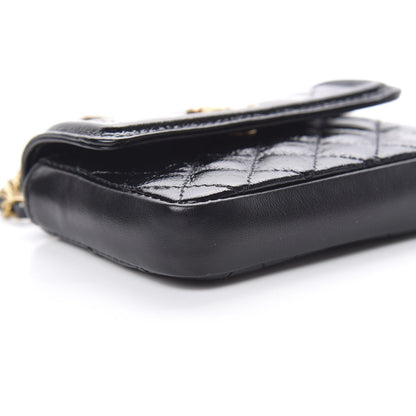 Chanel Shiny Aged Calfskin Quilted Waist Belt Bag Black 12 of 14