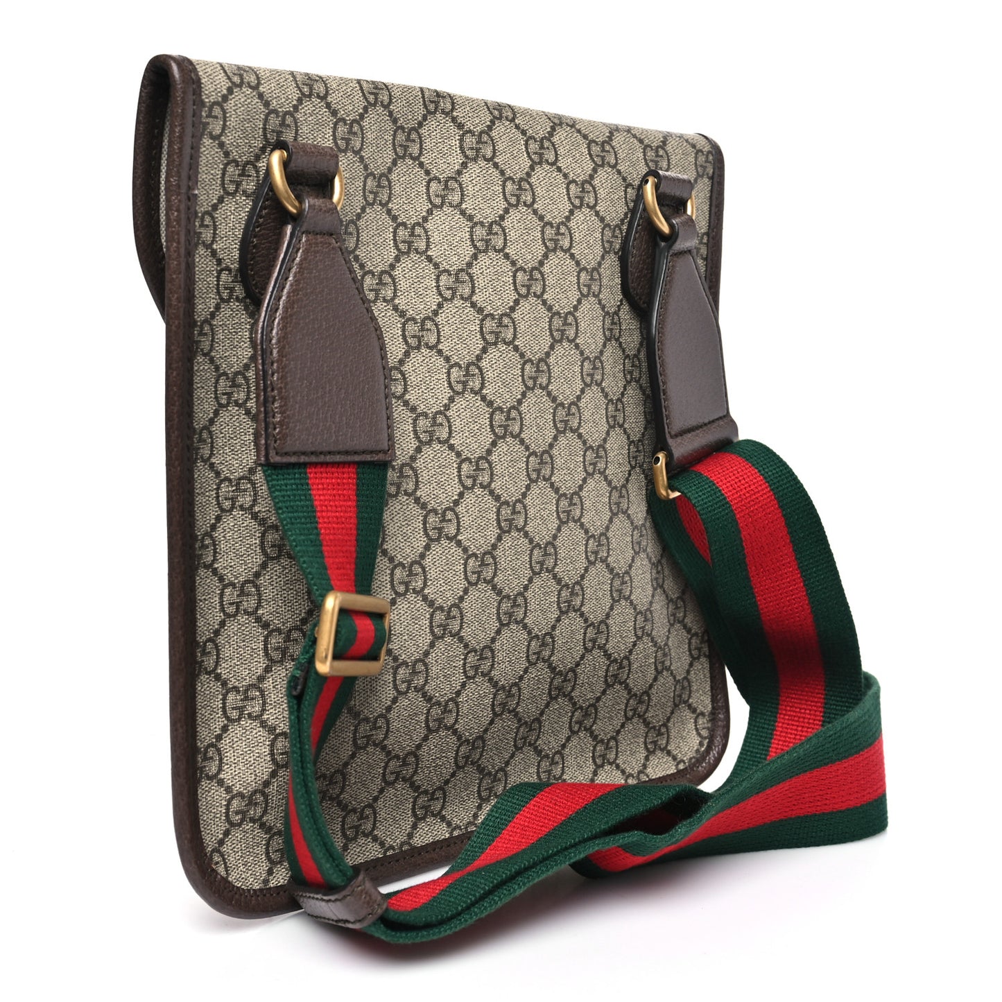 GG Supreme Monogram Web Medium Neo Vintage Flap Messenger Bag Beige New Acero
