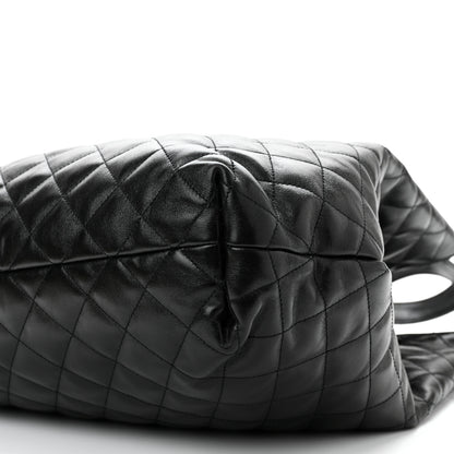 Saint Laurent Lambskin Quilted Maxi Icare Shopping Tote Black 11 of 11
