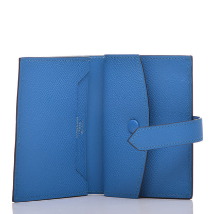Hermes Epsom Mini Bearn Wallet Bleu Zellige 5 of 9