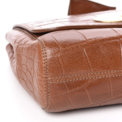 Mulberry Nappa Crocodile Embossed Small Lily Flap Oak 8 of 10