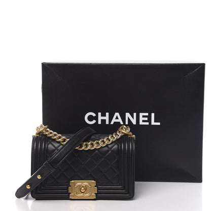 Chanel Lambskin Quilted Small Boy Flap Black 11 of 11
