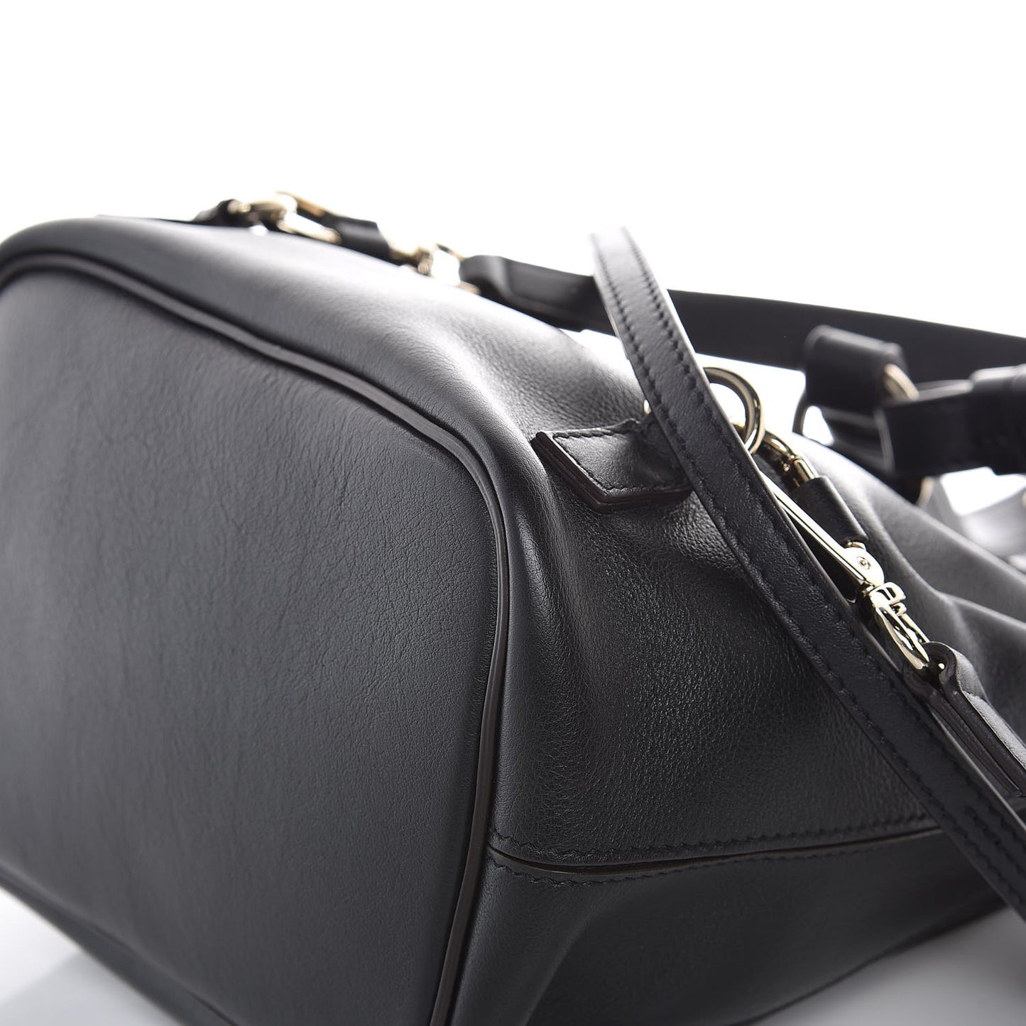 Suede Calfskin Small Faye Backpack Black