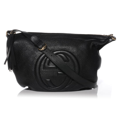 Gucci Pebbled Calfskin Medium Soho Hobo Black 1 of 7