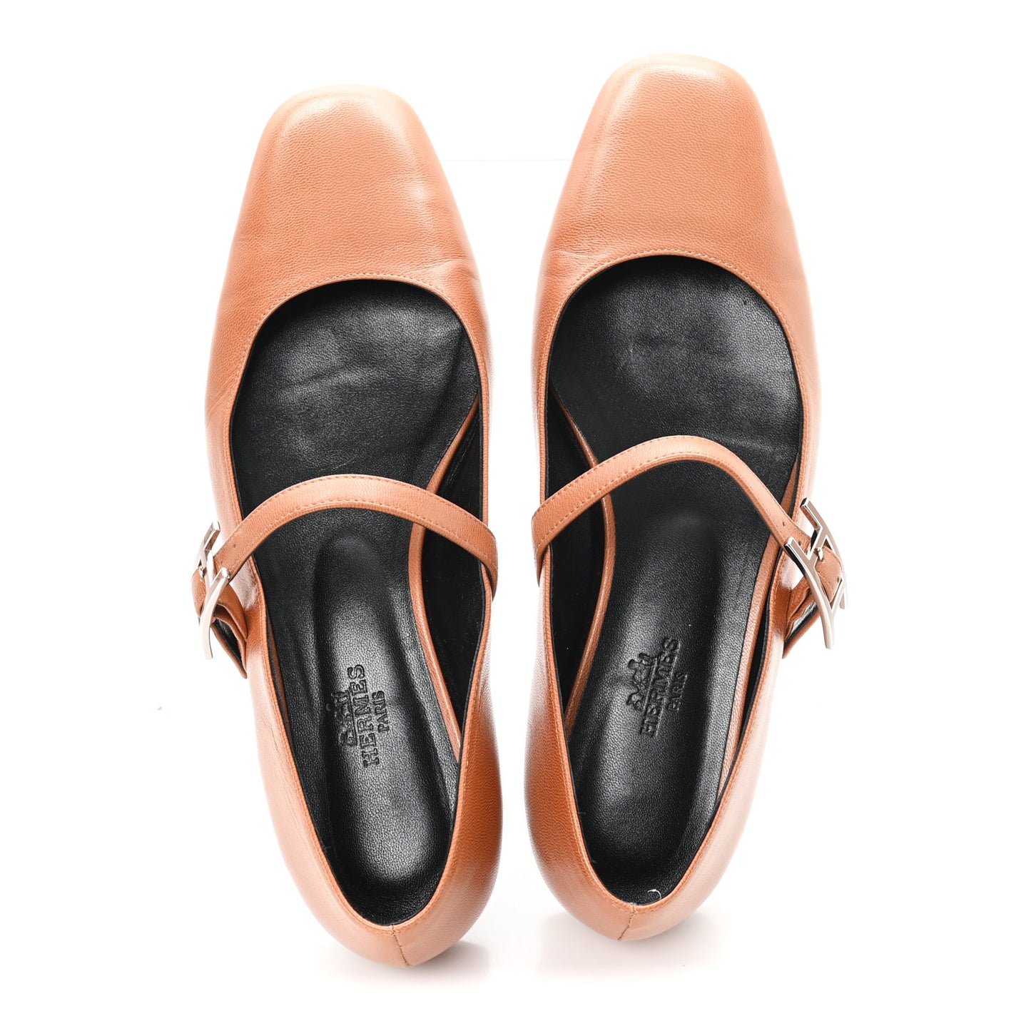 Goatskin Jane Ballet Flats 37 Marron Alezan