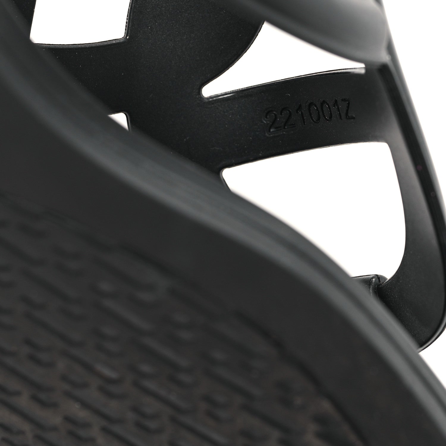 Hermes Rubber Womens Egerie Sandals 38 Black 9 of 10