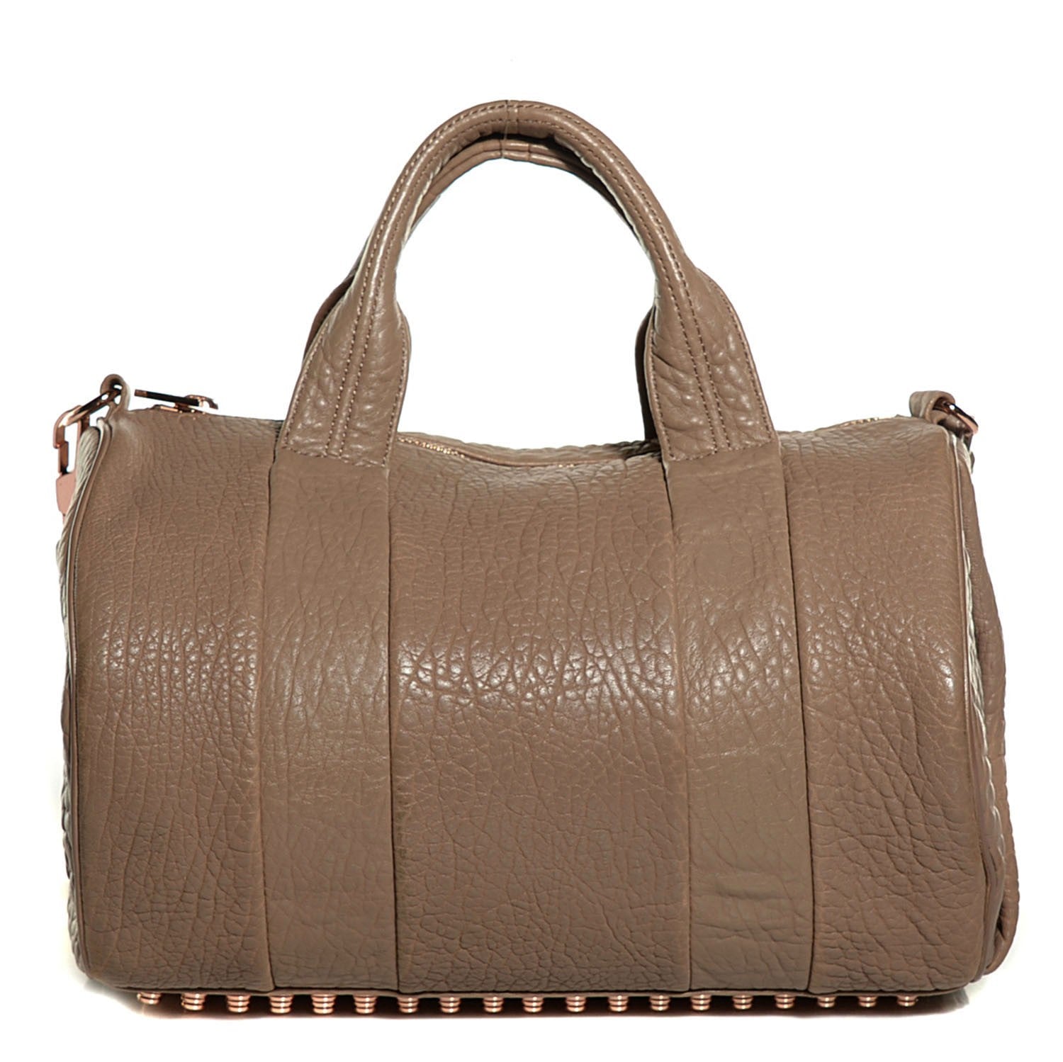 Alexander Wang Pebbled Lambskin Rocco Latte Rose Gold Hardware 1 of 9
