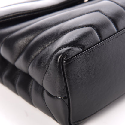 Saint Laurent Calfskin Y Quilted Monogram Small Loulou Chain Satchel Black 8 of 12