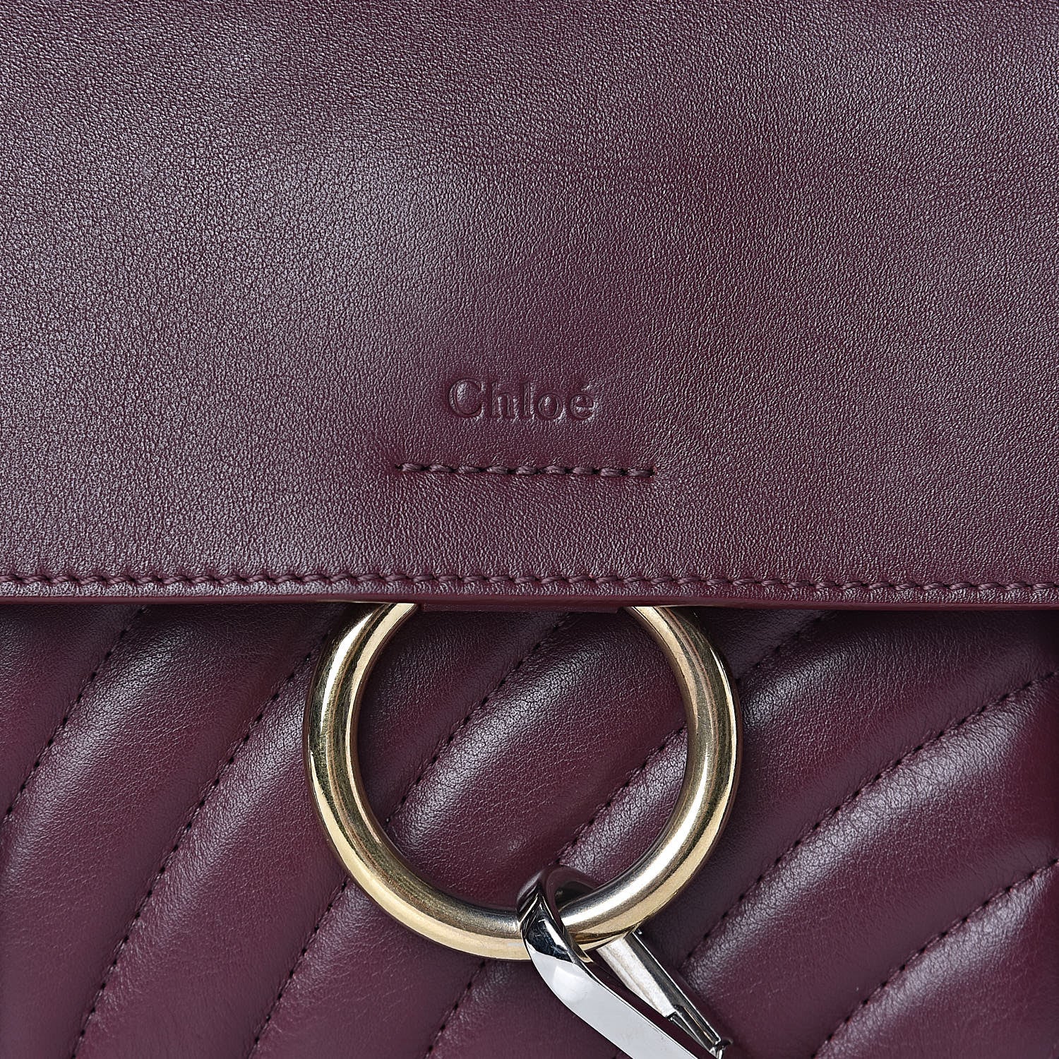 Chloe Calfskin Quilted Mini Faye Day Shoulder Bag Burnt Brown 9 of 9
