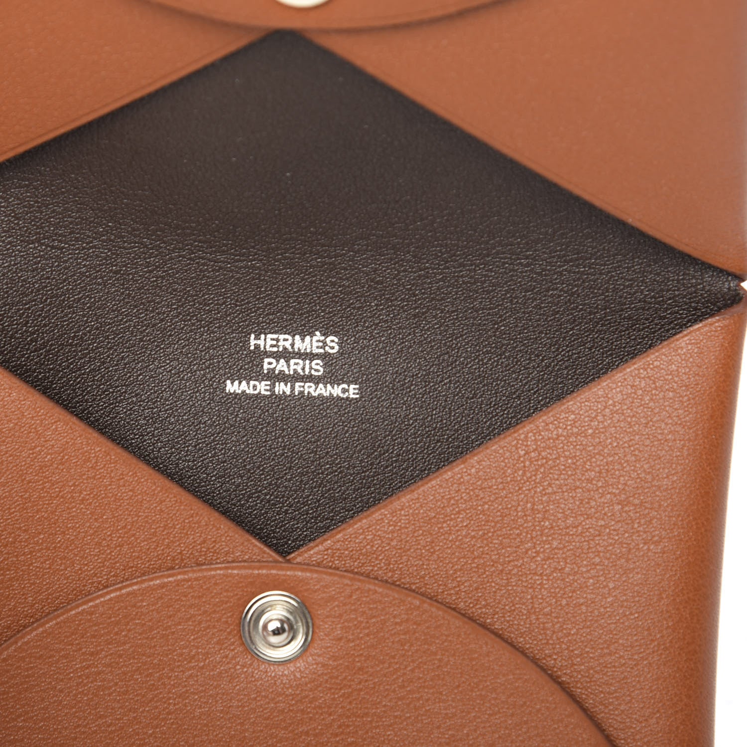Hermes Swift Calvi Card Case Gold Havane 6 of 7
