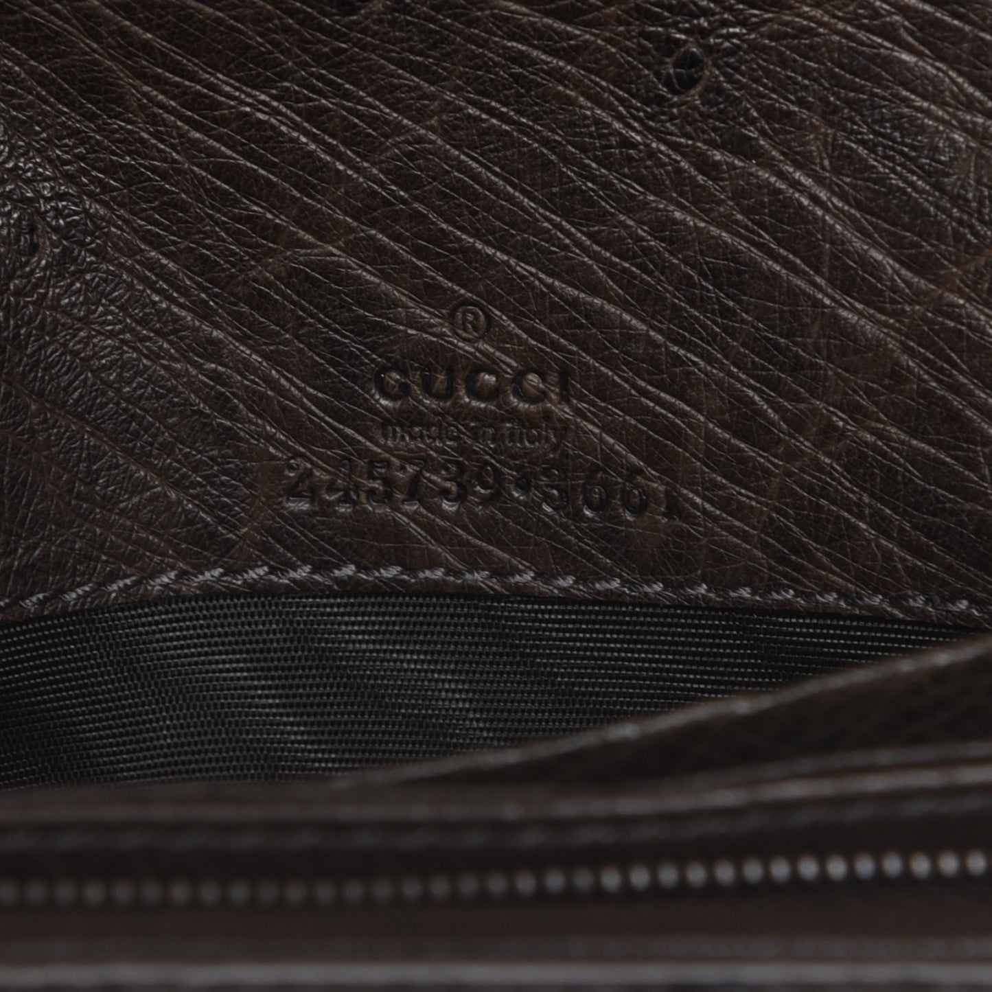 Ostrich 1973 Continental Clutch Wallet Cocoa Brown