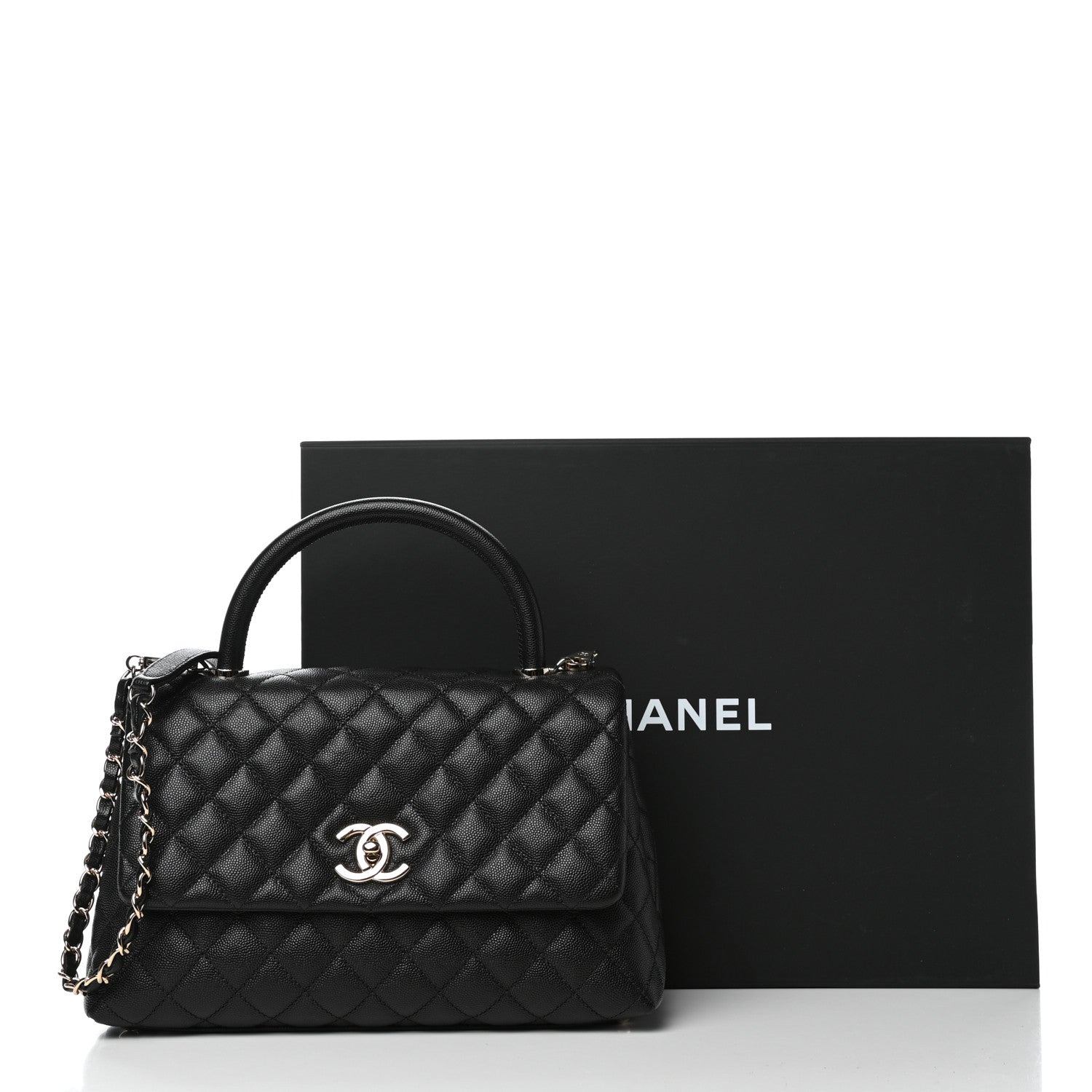 Chanel Caviar Quilted Small Coco Handle Flap Black 11 of 11