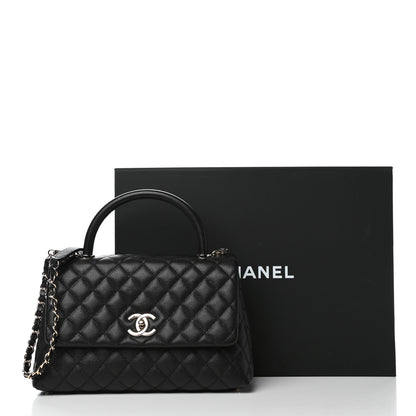 Chanel Caviar Quilted Small Coco Handle Flap Black 11 of 11