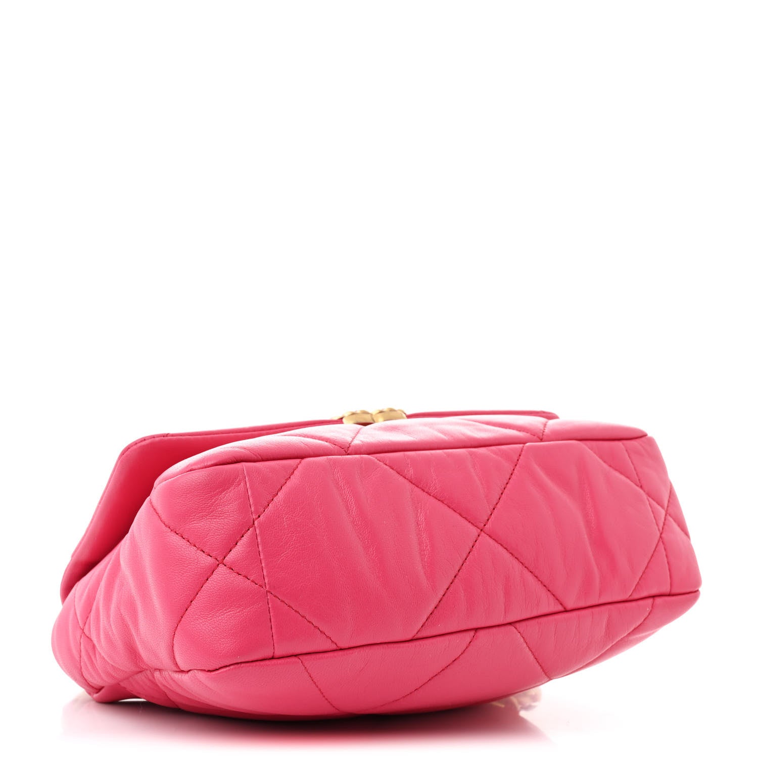 Chanel Goatskin Quilted Medium Chanel 19 Flap Dark Pink 4 of 10