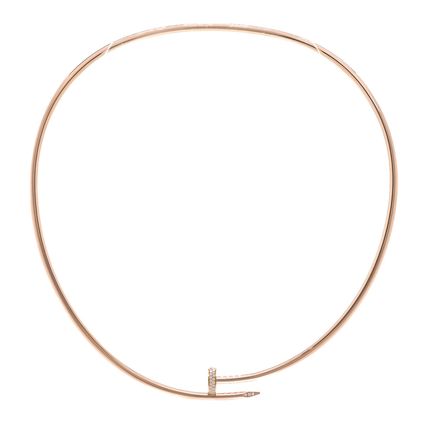 18K Pink Gold Diamond Juste Un Clou Necklace